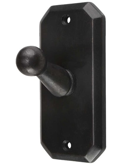 Solid-Bronze Bath Hook with Angular Plate.